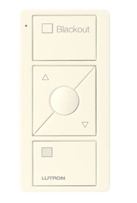 Lutron PJ2-3BRL-TBI-S03 Original 3-Button Pico Smart Remote with Raise/Lower and Preset - Shade Icons and Text ("Shade") - Biscuit Finish