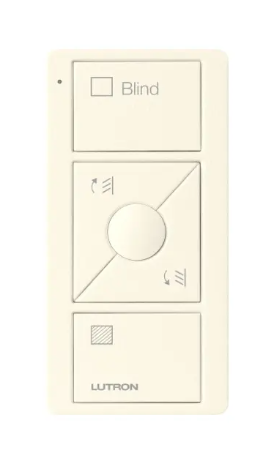 Lutron PJ2-3BRL-TBI-S05 Original 3-Button Pico Smart Remote with Raise/Lower and Preset - Shade Icons and Text ("Blind") - Biscuit Finish