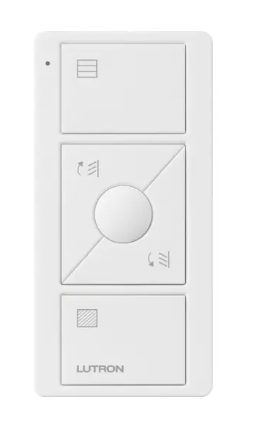 Lutron PJ2-3BRL-TSW-S10 Original 3-Button Pico Smart Remote with Raise/Lower and Preset, Tilt Blind Icons, Snow Finish