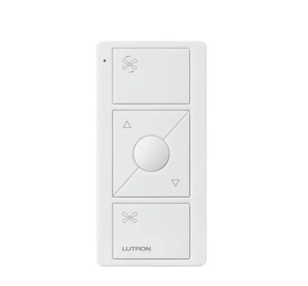 Lutron PJ2-3BRL-WH-F01R Pico Original Smart Remote for Fan Control - 3-Button Raise/Lower with Preset Button - White