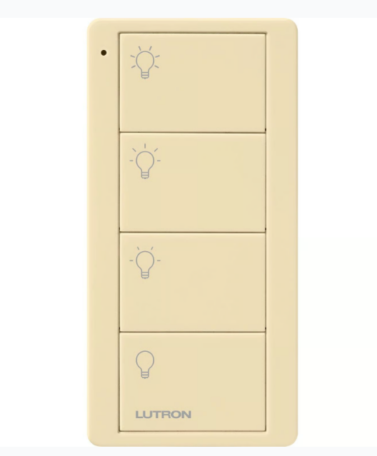 Lutron PJ2-4B-IV-L31P 4-Button, Scene Control, Pico Smart Remote, with Light Icons, Ivory
