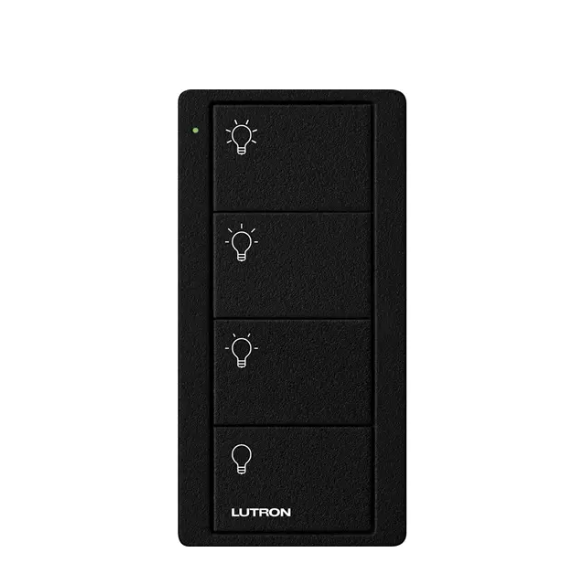 Lutron PJ2-4B-TMN-L31 4-Button Pico Smart Remote - Scene Control - Light Icons - Midnight