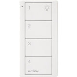 Lutron PJ2-4B-TSW-P14 Pico Wireless Scene Keypad - 4-button - Universal Room Icons - Snow White Finish