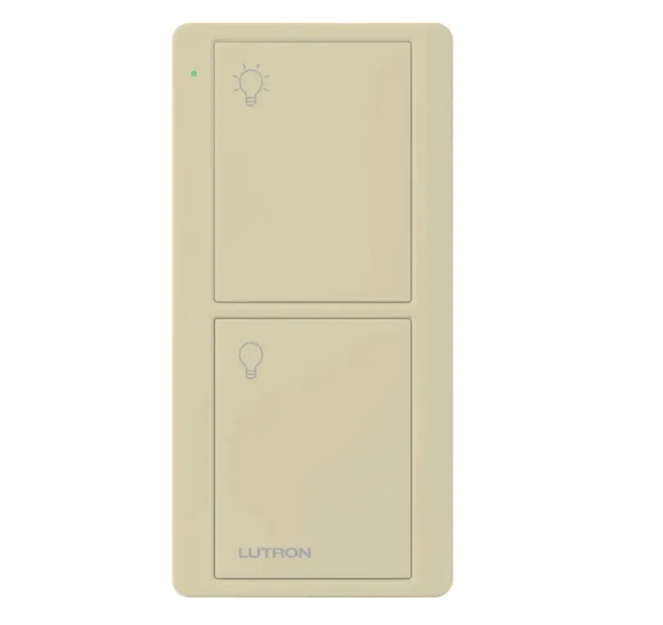 Lutron PJL-2B-GIV-L01 Pico Line Powered Wireless Control - 2 Button - Ivory