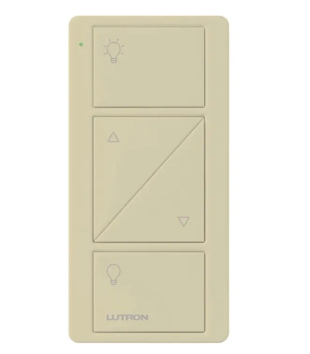 Lutron PJL-2BRL-GIV-L01 Pico Line Powered Wireless Control - 2 Button with Raise/Lower - Ivory