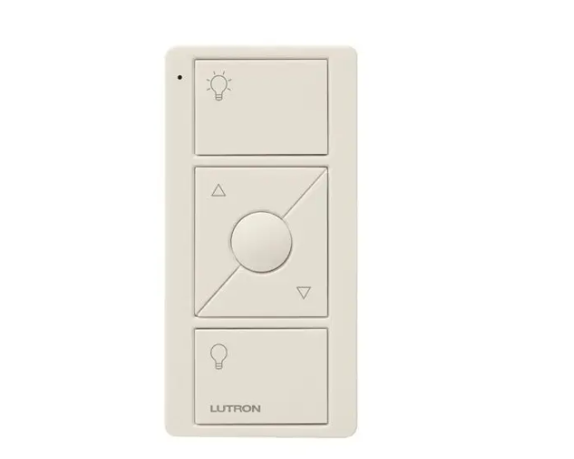 Lutron PJL-3BRL-GLA-L01 Pico Line Powered Wireless Control - 3 Button with Raise/Lower - Light Almond