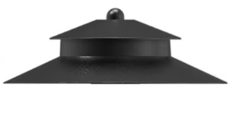 EnvisionLED PL-H-BR-MBL-3 Path Light Cap, Style 3, Brass, Matte Black Finish