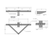 MaxLite PL-XAB3-B Wood Pole, Angle Mount Crossarm, 3 Fixtures, Bronze Finish