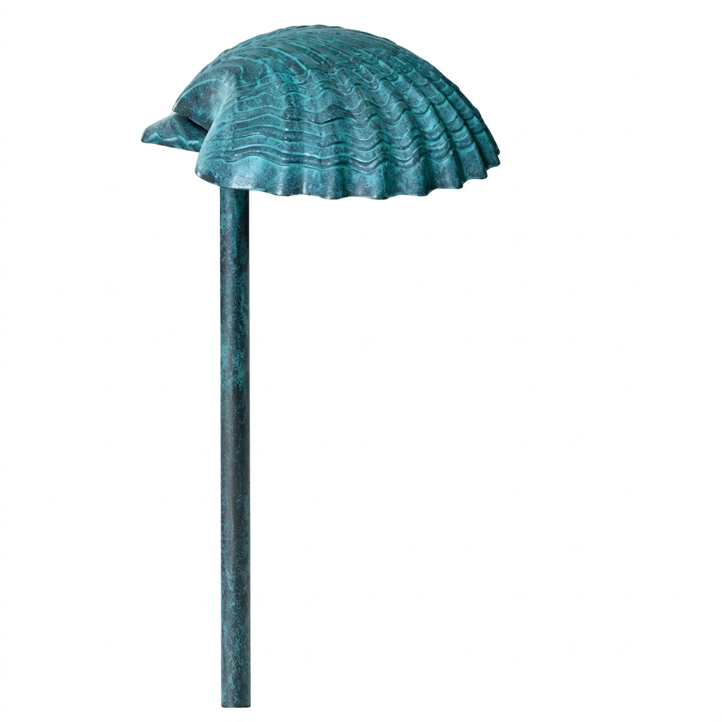 Focus Industries PL03DCNLSTU Cast Aluminum Sea Shell Hat - Hat Size: 5.25" - Hat Style: Sea Shell Hat - Lamp: No Lamp - Finish: Stucco