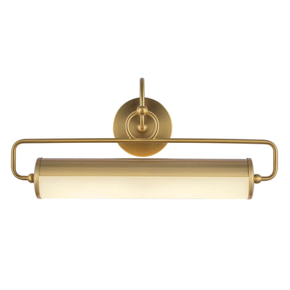 Alora Mood PL447120BG 22" Ellen LED Wall Display Picture Light - Brushed Gold / Opal Glass / Steel Shade