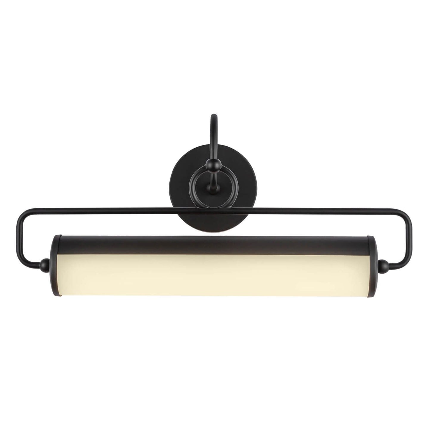 Alora Mood PL447120MB 22" Ellen LED Wall Display Picture Light - Matte Black / Opal Glass / Steel Shade