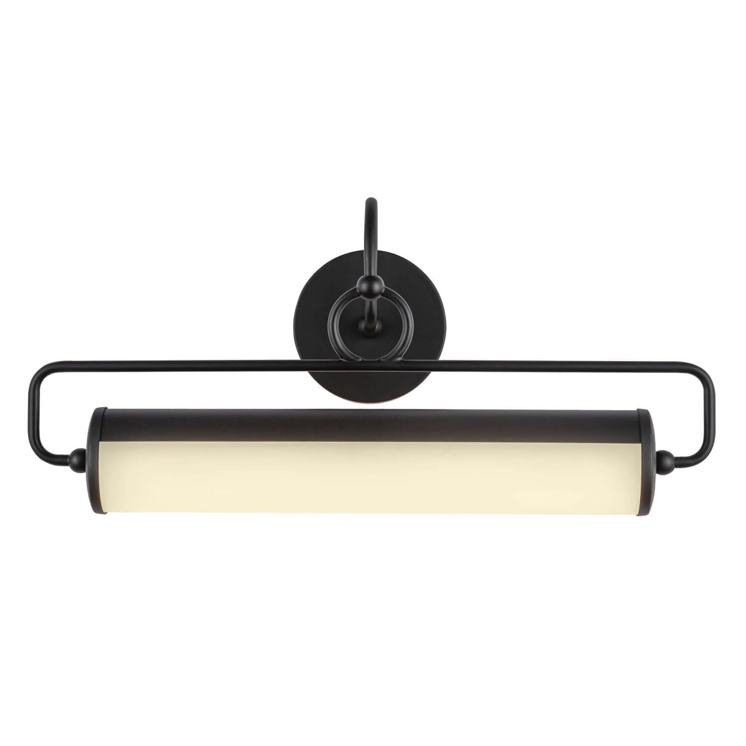 Alora Mood PL447120MB 22" Ellen LED Wall Display Picture Light - Matte Black / Opal Glass / Steel Shade