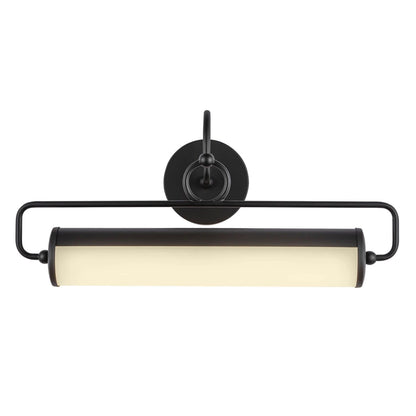 Alora Mood PL447120MB 22" Ellen LED Wall Display Picture Light - Matte Black / Opal Glass / Steel Shade