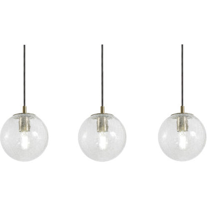 AFX Lighting PLAP07MBLBLNR3 Palla Linear Pendant Ceiling Light in Light Antique Brass Finish