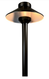 ABBA LIGHTING PLB02-FL-NB Heavy Duty Cast Brass Path Light, Natural Brass W/ Frosted Glass