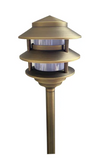 ABBA LIGHTING PLB22-NB Heavy Duty Cast Brass Path Light, Natural Brass Finish