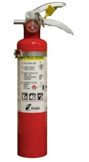 Kidde PLS-2.5MP-1 Pro Plus Fire Extinguisher 2.6lb, Rechargeable with Metal Strap Bracket