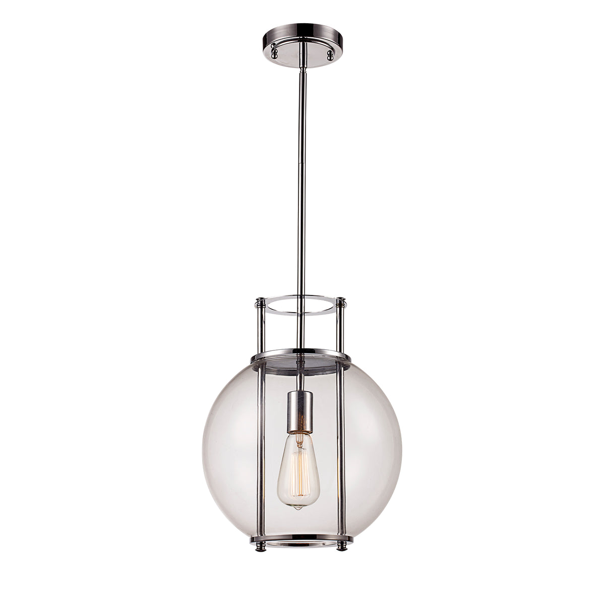 Trans Globe Lighting PND-2030 PC Grove 1 Light Polished Chrome Pendant Ceiling Light