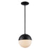 Trans Globe Lighting PND-2073 BK Dahlia black opal globe pendant light on