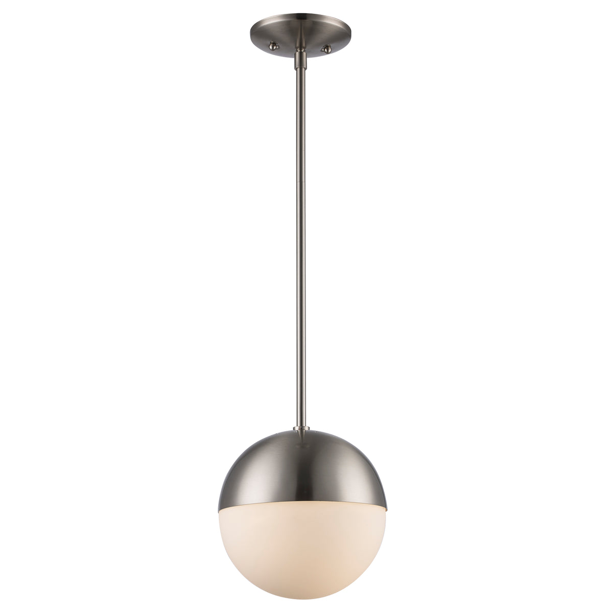Trans Globe Lighting PND-2073 BN Dahlia brushed nickel opal globe pendant light