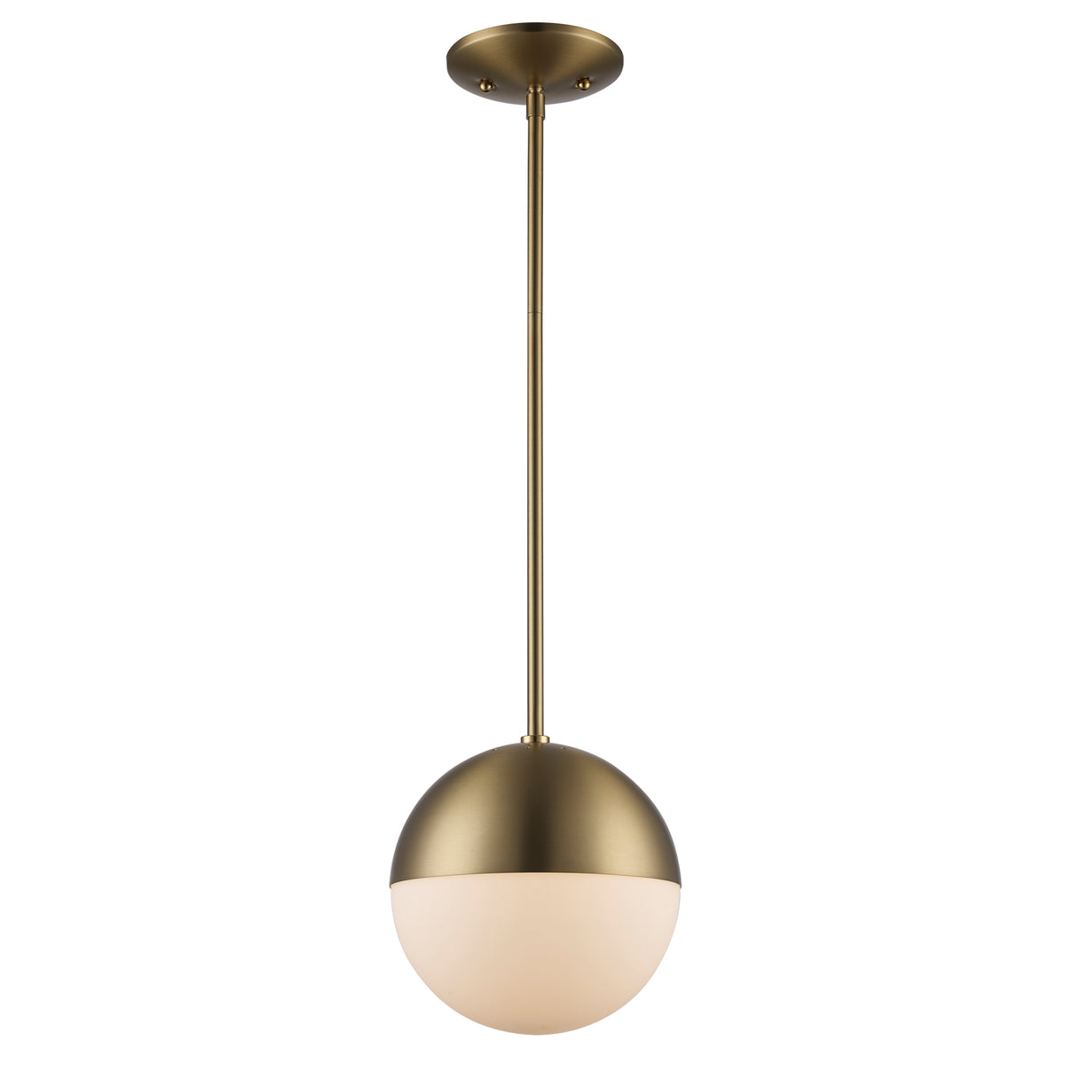 Trans Globe Lighting PND-2073 SG Dahlia satin gold opal globe pendant light