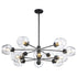 Trans Globe Lighting PND-2127 BK Xia 12 light black pendant ceiling light