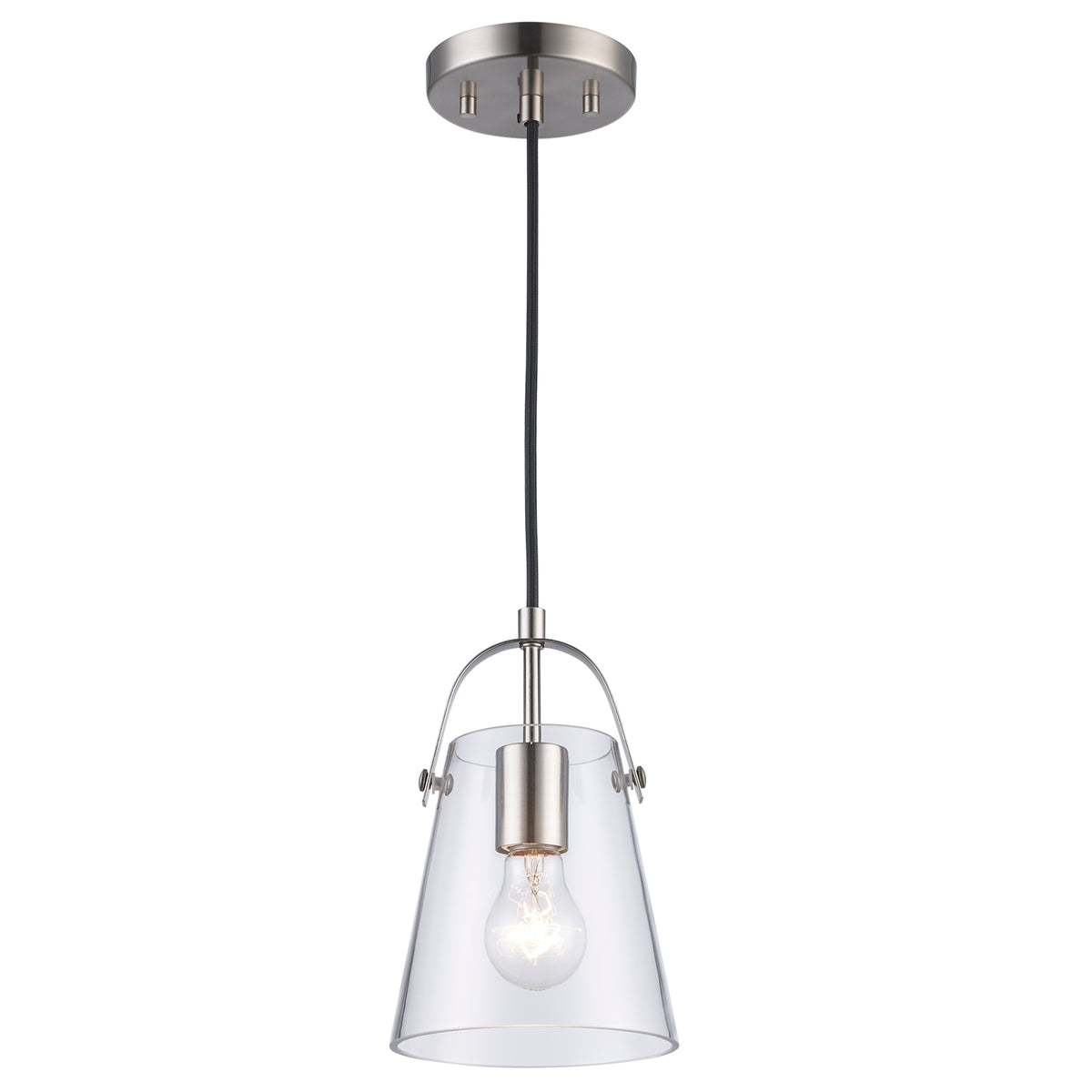 Trans Globe Lighting PND-2174 BN Curry 1 light brushed nickel pendant ceiling light