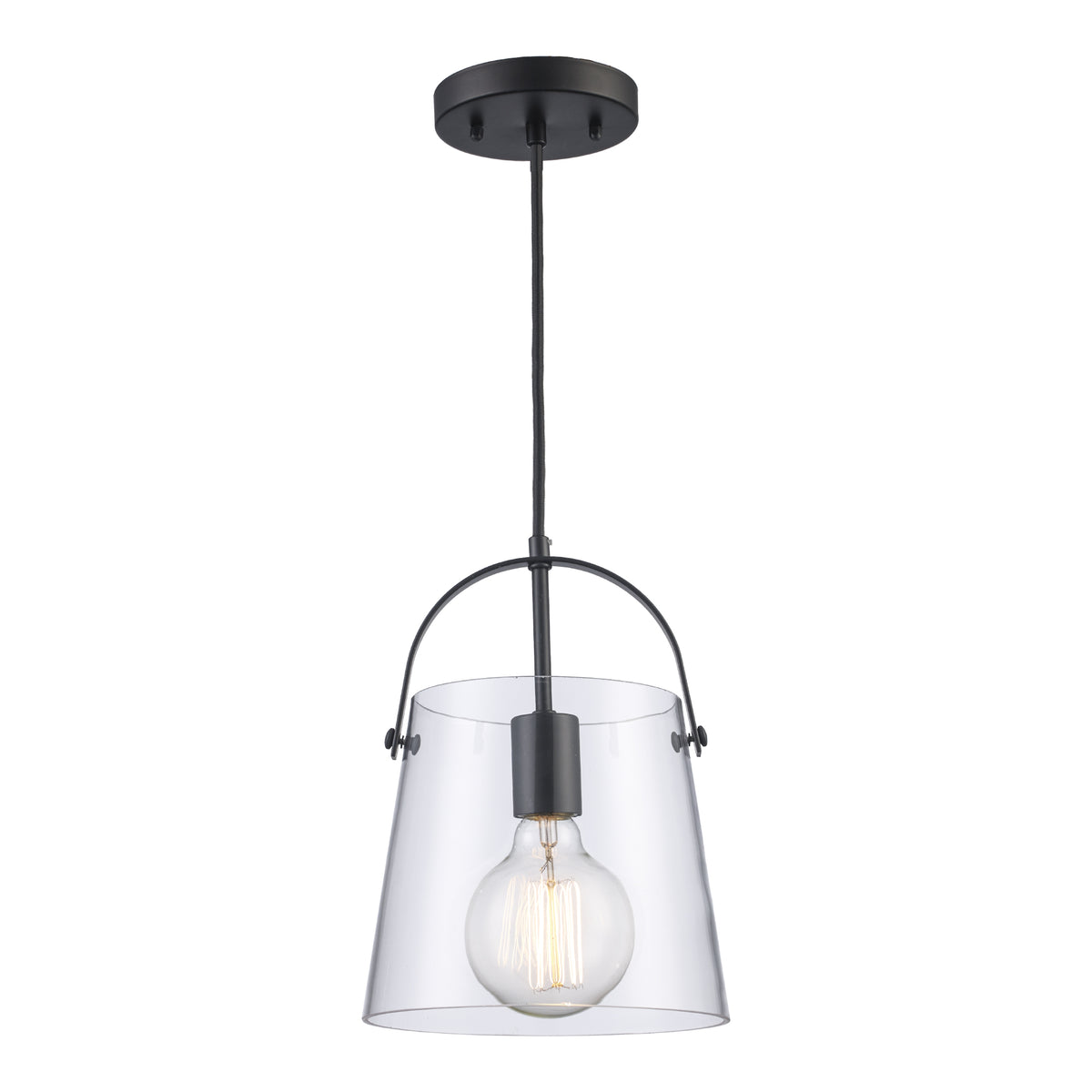 Trans Globe Lighting PND-2175 BK Curry 1 Light Black Pendant Ceiling Light