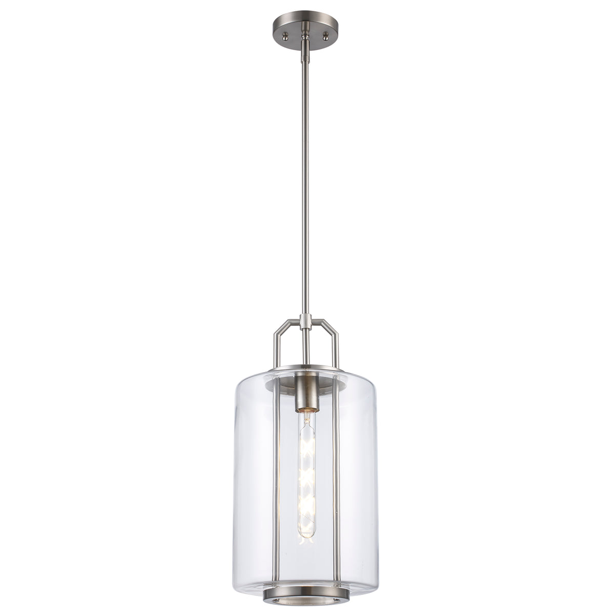 Trans Globe Lighting PND-2235 BN Rhapsody 1 Light Brushed Nickel Pendant Ceiling Light