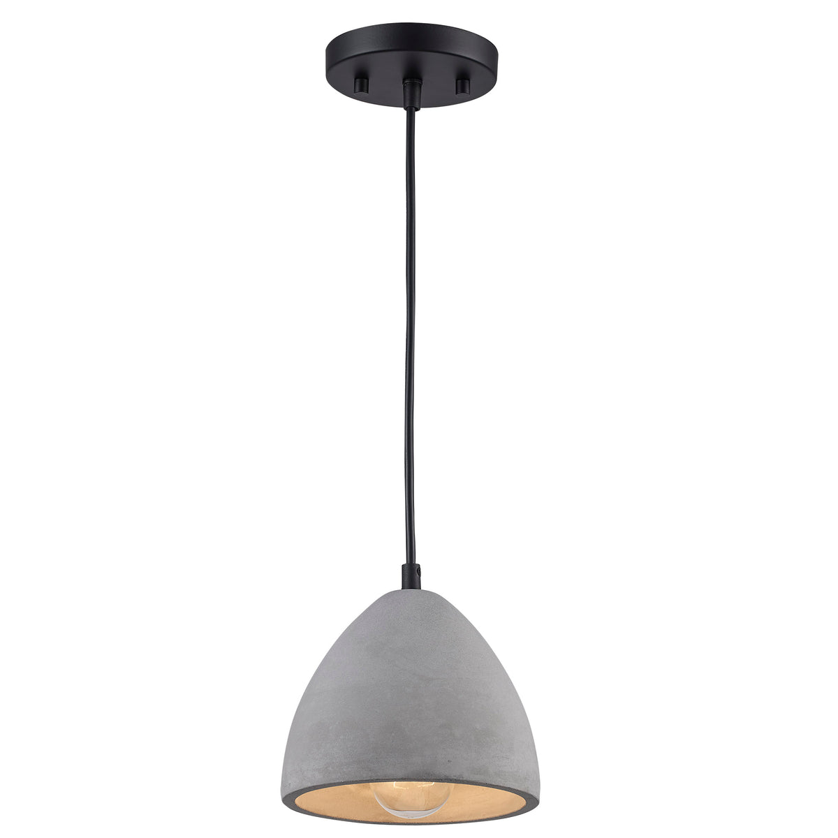 Trans Globe Lighting Urban Concrete black cord concrete dome pendant light