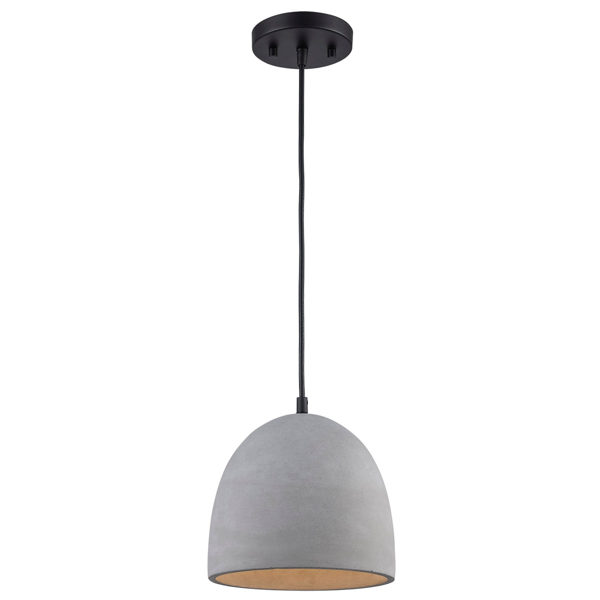 Trans Globe Lighting PND-2270 BK-CRD Urban Concrete black concrete dome pendant light
