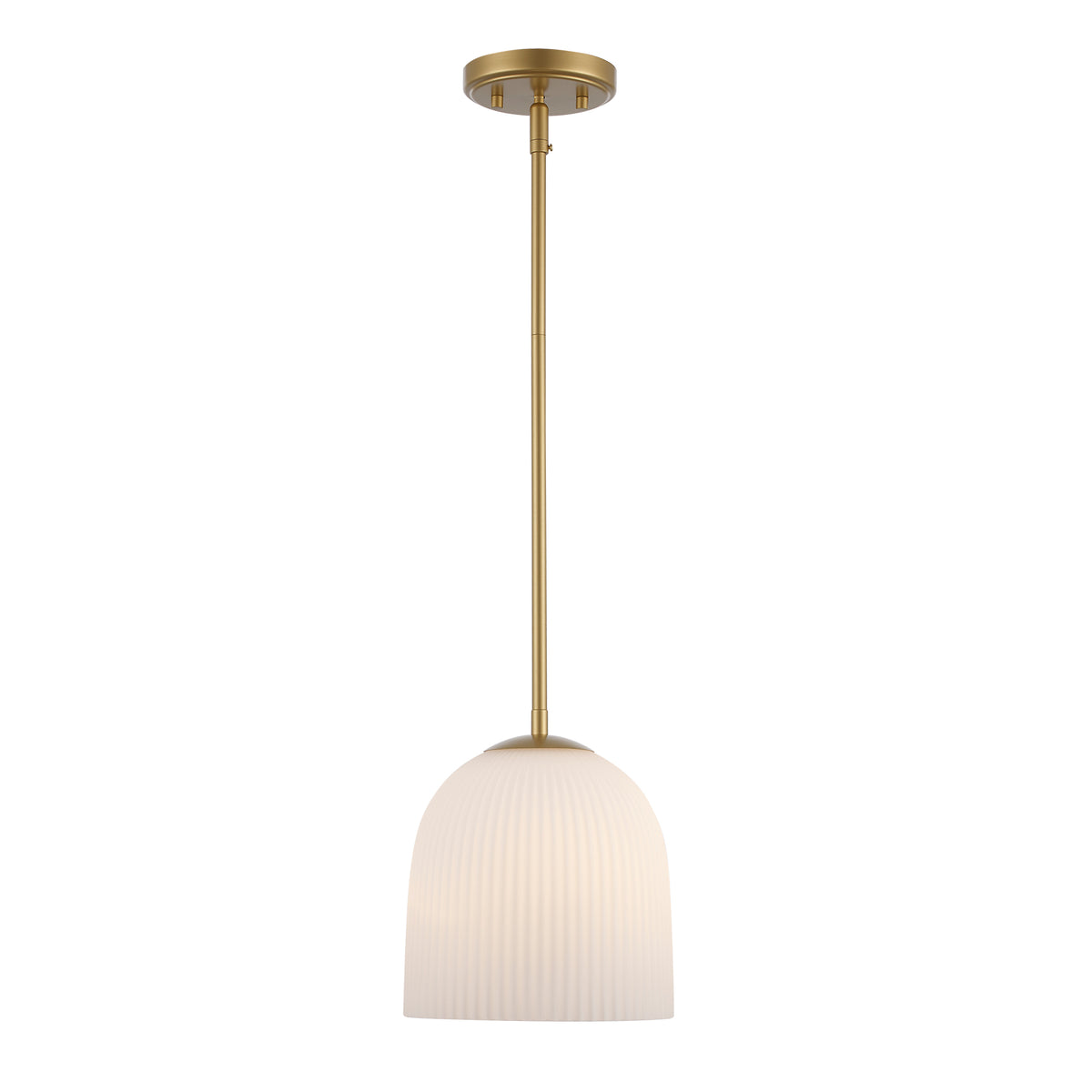 Trans Globe Lighting PND-2272 AG-FR MeadowGlow antique gold frosted glass pendant light