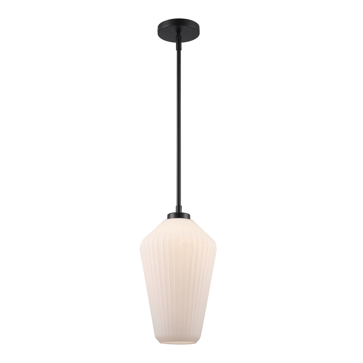 Trans Globe Lighting PND-2304 BK Skyline 1 Light 8 inch Black Pendant Ceiling Light