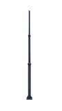 Westgate POL-D1-120-3PC-BK Decorative 120" D1 Series 3-Piece Light Pole, 2.36In Tenon, Black Finish