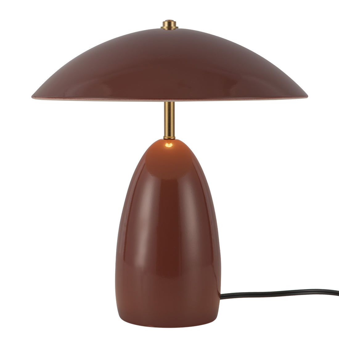 Alora Mood TL437012BGD Poppy 12" Table Lamp, LED, 3-Step Dimming, Burgundy, Aluminum & Steel