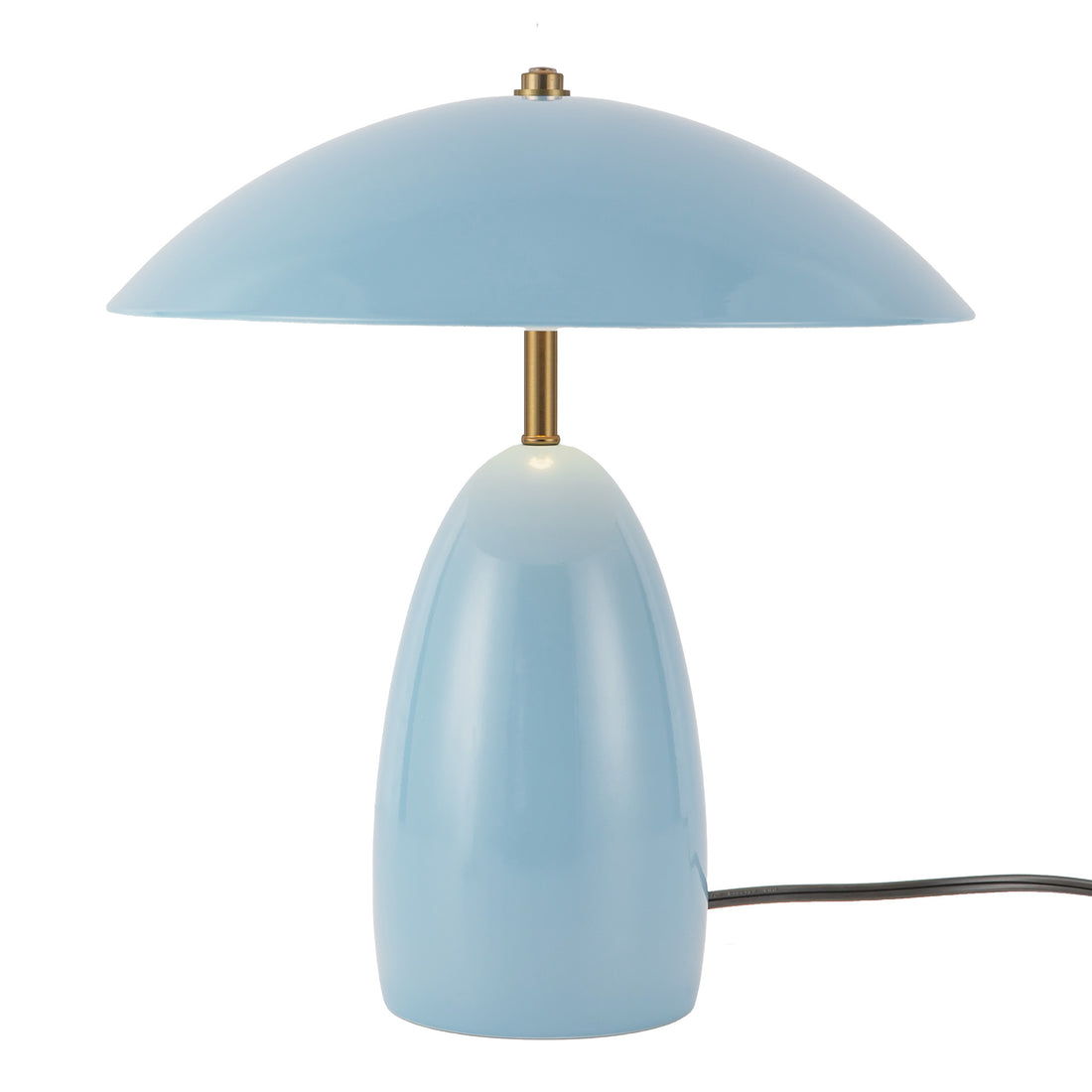 Alora Mood TL437012CER Poppy 12" Table Lamp, LED, 3-Step Dimming, Cerulean, Aluminum & Steel