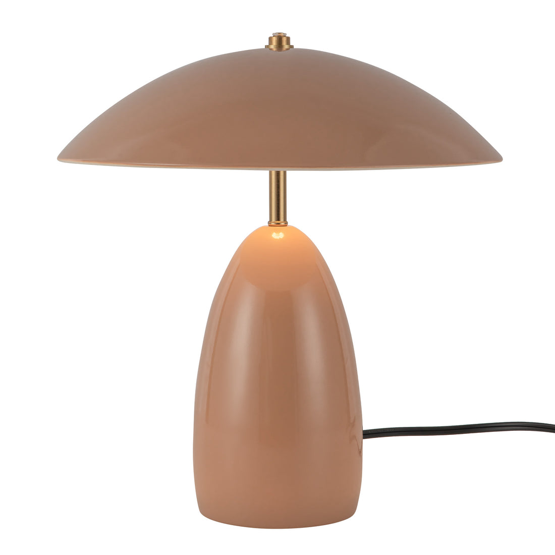 Alora Mood TL437012PEC Poppy 12" Table Lamp, LED, 3-Step Dimming, Peach, Aluminum & Steel