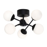 AFX Lighting PRLC16L30D1BK Pearl 16'' LED Semi-Flush Mount, Black Finish