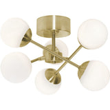 AFX Lighting PRLC16L30D1SB Pearl 16'' LED Semi-Flush Mount, 120V, CCT 3000K, Satin Brass Finish