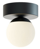 AFX Lighting PRLF05L30D1BK 5-in 10W Pearl Flush Mount, 120V, CCT 3000K, Black Finish