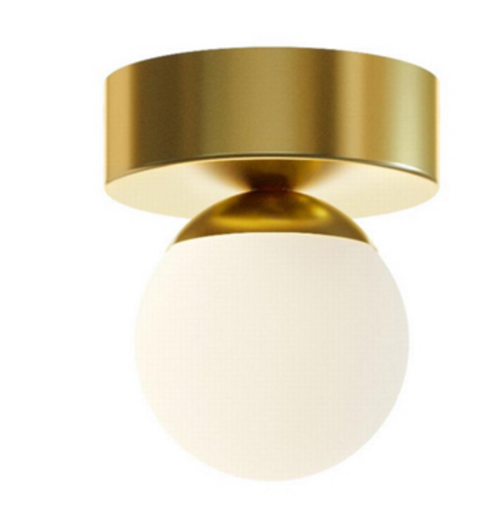AFX Lighting PRLF05L30D1SB 5-in 10W Pearl Flush Mount, 120V, CCT 3000K, Brass Finish