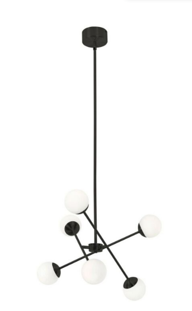 AFX Lighting PRLP24L30D1BK 24-in 40W Pearl Pendant Light, Lumens 2723lm, 120V, CCT 3000K, Black Finish