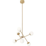 AFX Lighting PRLP24L30D1SB 24-in 40W Pearl Pendant Light, Lumens 2723lm, 120V, CCT 3000K, Satin Brass Finish