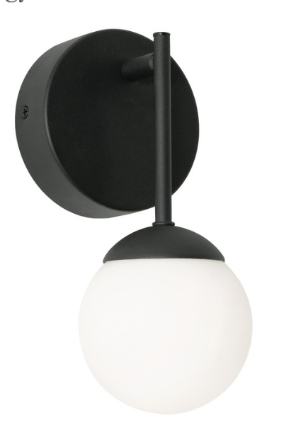 AFX Lighting PRLS0409L30D1BK Pearl 9" LED Wall Sconce Light, 120V, CCT 3000K, Black Finish