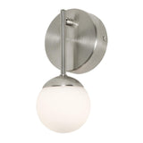 AFX Lighting PRLS0409L30D1SN Pearl 9" LED Wall Sconce Light, 120V, CCT 3000K, Satin Nickel Finish