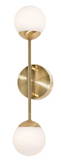 AFX Lighting PRLS0418L30D1SB Pearl 18" LED Wall Sconce Light, 120V, CCT 3000K, Satin Brass Finish