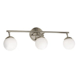 AFX Lighting PRLV2408L30D1SN Pearl 24 Inch LED Bath Vanity Light In Satin Nickel With White Glass Globes