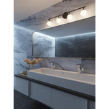 AFX Lighting PRLV3208L30D1SN Pearl 32 Inch LED Bath Vanity Light In Satin Nickel With White Glass Globes