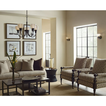 Progress Lighting Archie collection lighting shown in a living room setting
