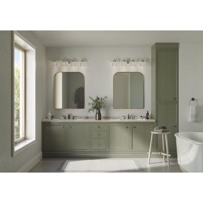 Archie 4 light polished chrome bath vanity wall light in bathroom setting